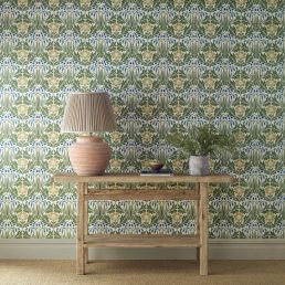 Woodbell & Anemone Wallpaper Woad/Nettle