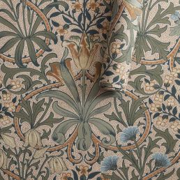 Woodland Weeds Wallpaper Bayleaf/Wheat