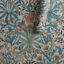 Woodland Weeds Wallpaper Rose/Weld