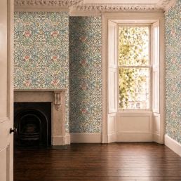 Woodland Weeds Wallpaper Rose/Weld