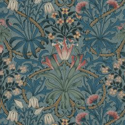 Woodland Weeds Wallpaper Rose/Woad