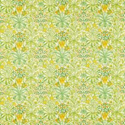 Woodland Weeds Fabric Sap Green