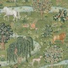 Owl & Willow Wallpaper Bayleaf/Orange