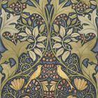 Voysey's Damask Wallpaper Indigo/Acanthus