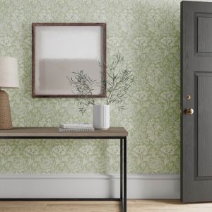 Chrysanthemum Toile Wallpaper Willow