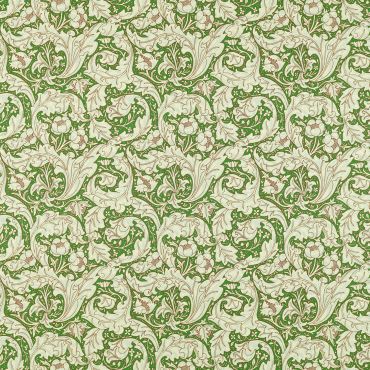 Bachelors Button Fabric Leaf Green/Sky