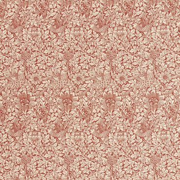 Bird & Anemone Weave Outdoor Fabric Rose