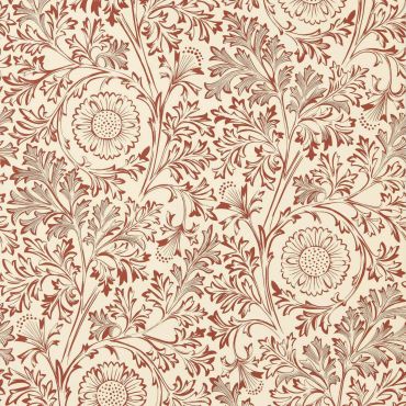 Chamomile Wallpaper Flax/Madder