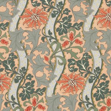Cornflower Wallpaper Russet/Teal