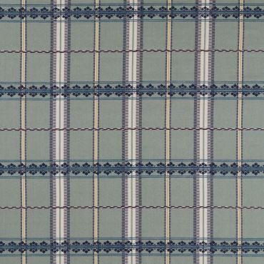 Hanover Check Fabric Teal/Indigo