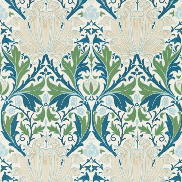 Helena Wallpaper Indigo/Forest