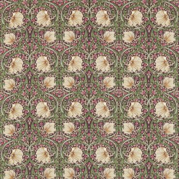 Pimpernel Fabric Aubergine/Olive