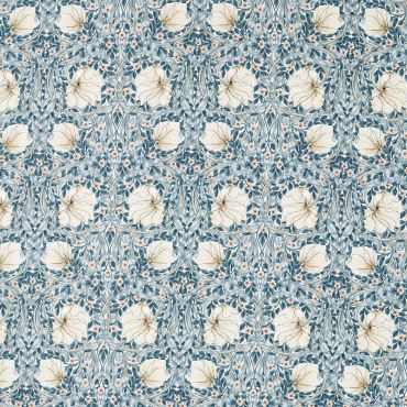 Pimpernel Wide Width Fabric Light Blue/Coral