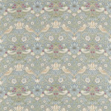 Strawberry Thief Fabric Slate/Vellum
