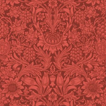 Sunflower Wallpaper Chocolate/Red