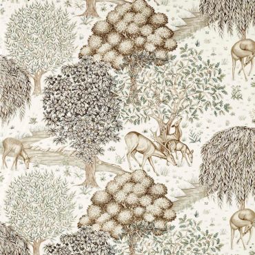 The Brook Wide Width Fabric Sage/Linen