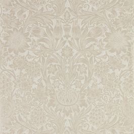 Pure Sunflower Wallpaper in Pearl/Ivory by Morris & Co