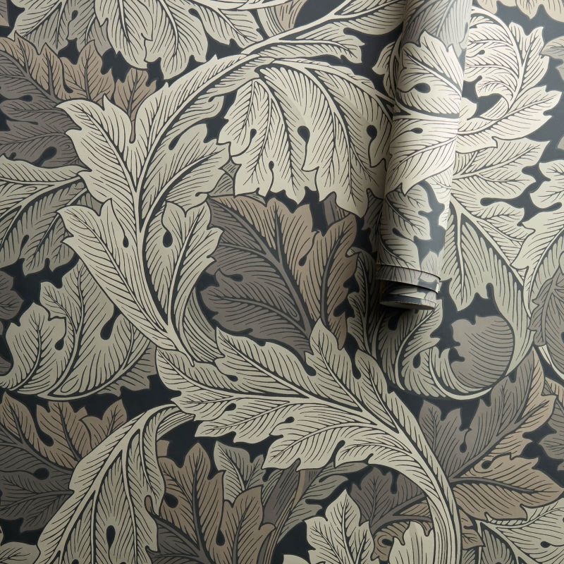 Acanthus Wallpaper Charcoal/Grey