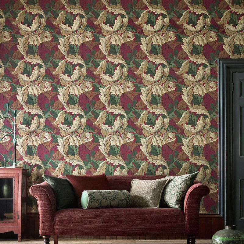 Acanthus Wallpaper Madder/Thyme