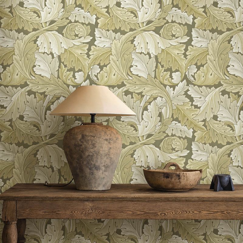 Acanthus Wallpaper Stone