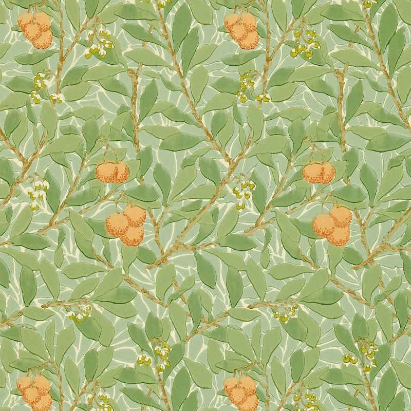 Arbutus Wallpaper Green/Terracotta