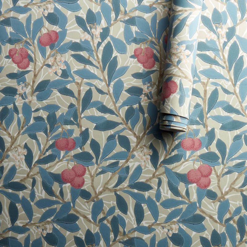 Arbutus Wallpaper Woad/Russet