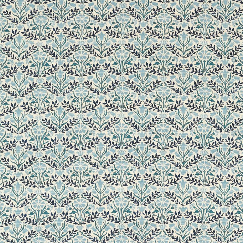 Bellflowers Fabric Mineral Blue