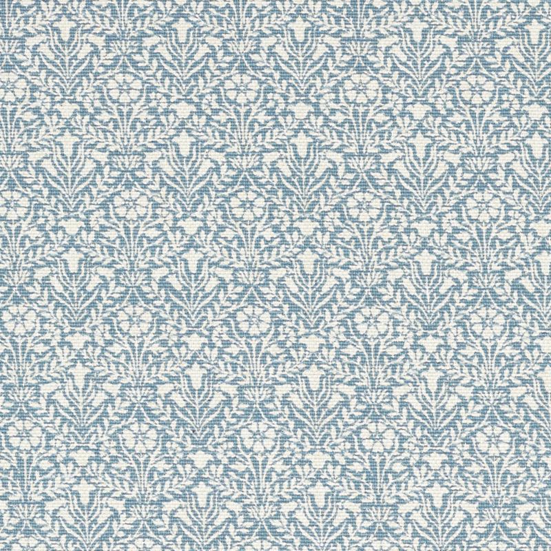 Bellflowers Weave Fabric Mineral Blue