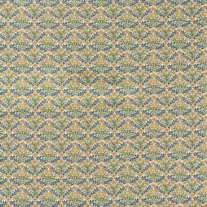 Bellflowers Weave Outdoor Fabric Moss/Wheat
