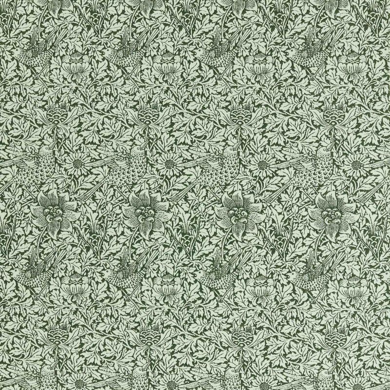 Bird & Anemone Weave Outdoor Fabric Teal