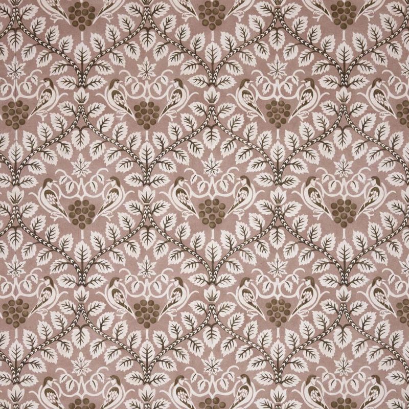 Birds & Grape Wallpaper Chocolate/Blush