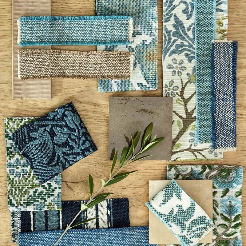Blackthorn Weave Outdoor Fabric Indigo