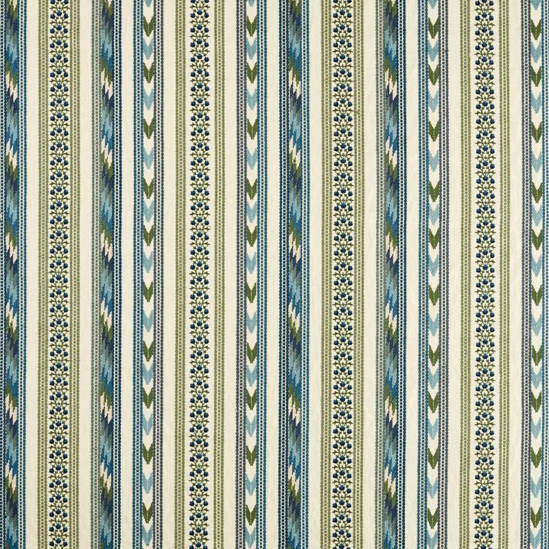 Bloomsbury Stripe Fabric Woad/Thyme
