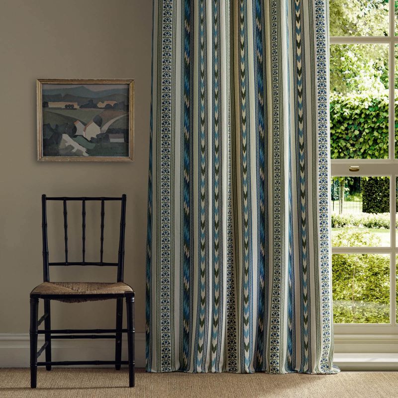 Bloomsbury Stripe Fabric Woad/Thyme