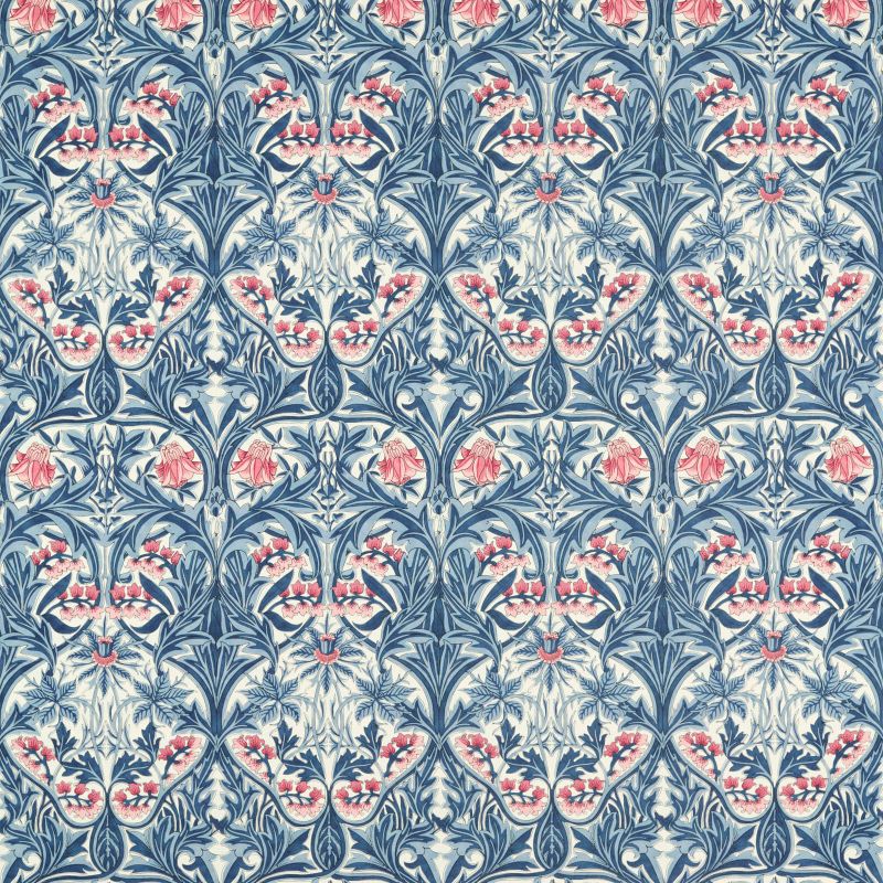 Bluebell Fabric Indigo/Rose