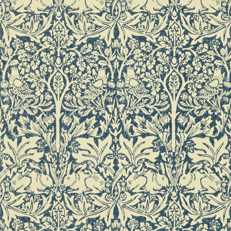 Brer Rabbit Wallpaper Indigo/Vellum