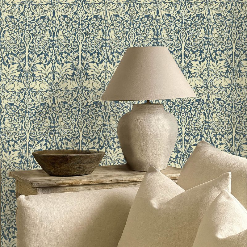 Brer Rabbit Wallpaper Indigo/Vellum