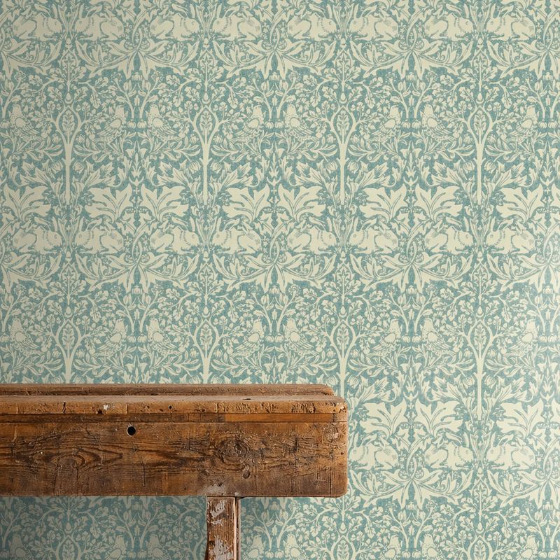Brer Rabbit Wallpaper Slate/Vellum
