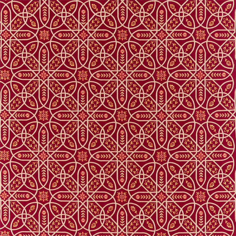 Brophy Embroidery Fabric Wine