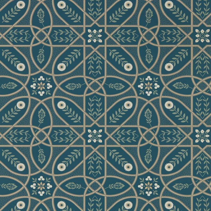 Brophy Trellis Wallpaper Deep Teal