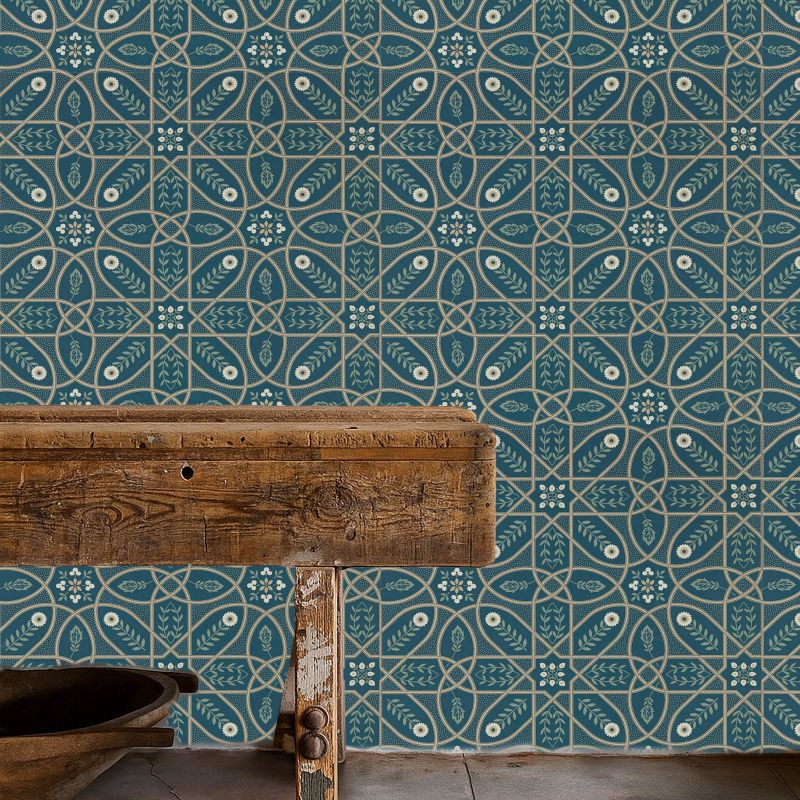 Brophy Trellis Wallpaper Deep Teal