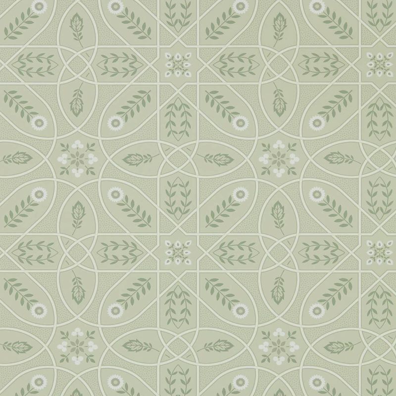 Brophy Trellis Wallpaper Sage Linen