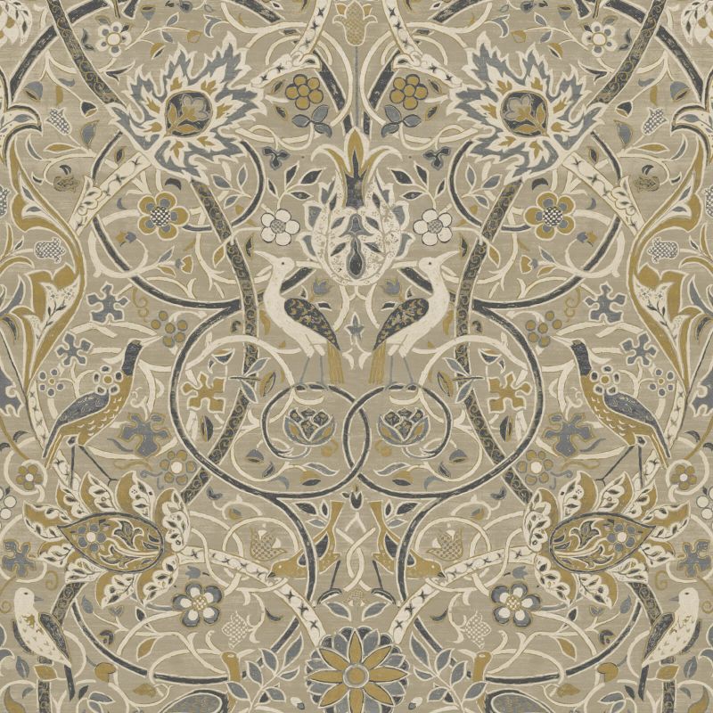Bullerswood Wallpaper Stone/Mustard