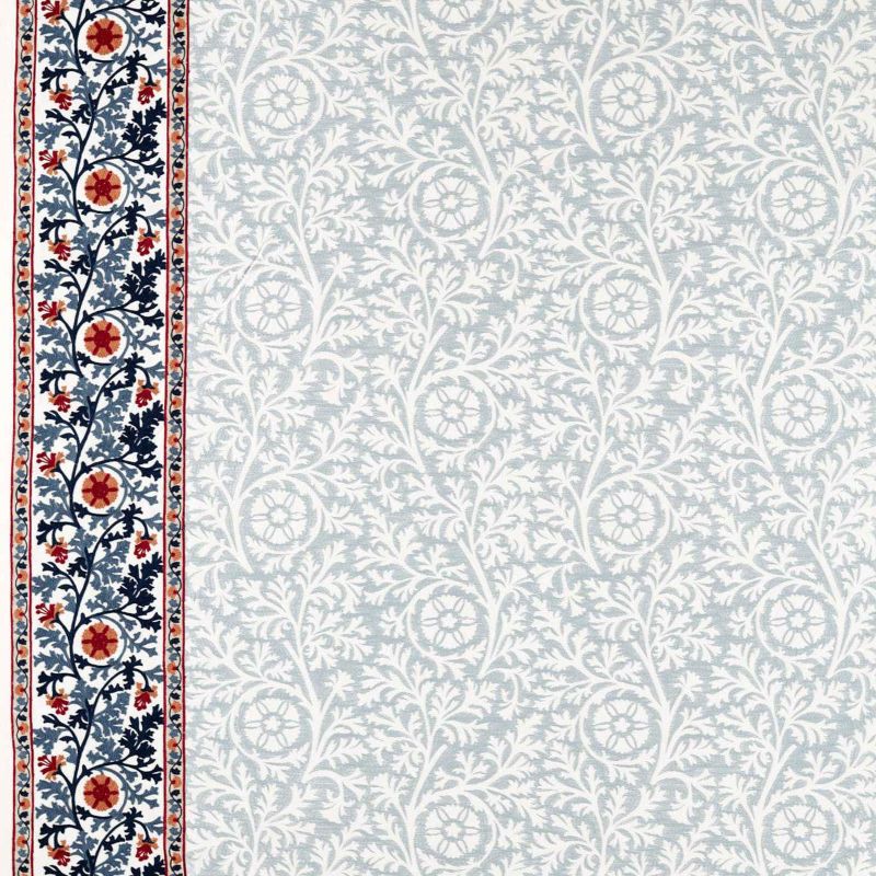 Chamomile Embroidery Fabric Woad