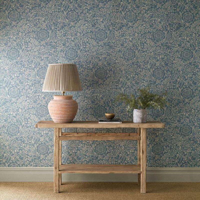 Chamomile Wallpaper China Blue
