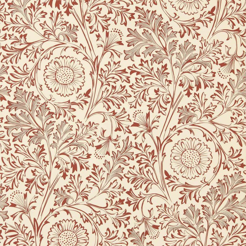Chamomile Wallpaper Flax/Madder