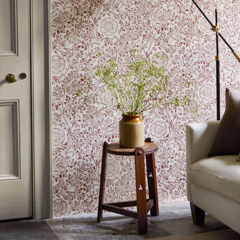 Chamomile Wallpaper Flax/Madder