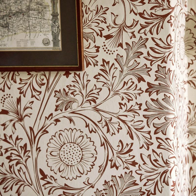 Chamomile Wallpaper Flax/Madder