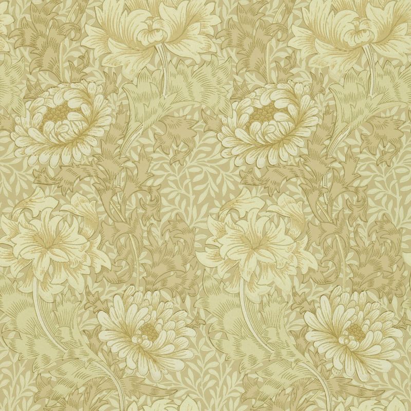 Chrysanthemum Wallpaper Ivory/Canvas