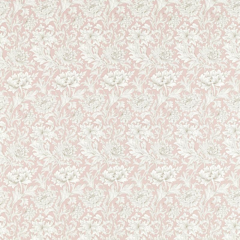 Chrysanthemum Toile Fabric Cochineal Pink
